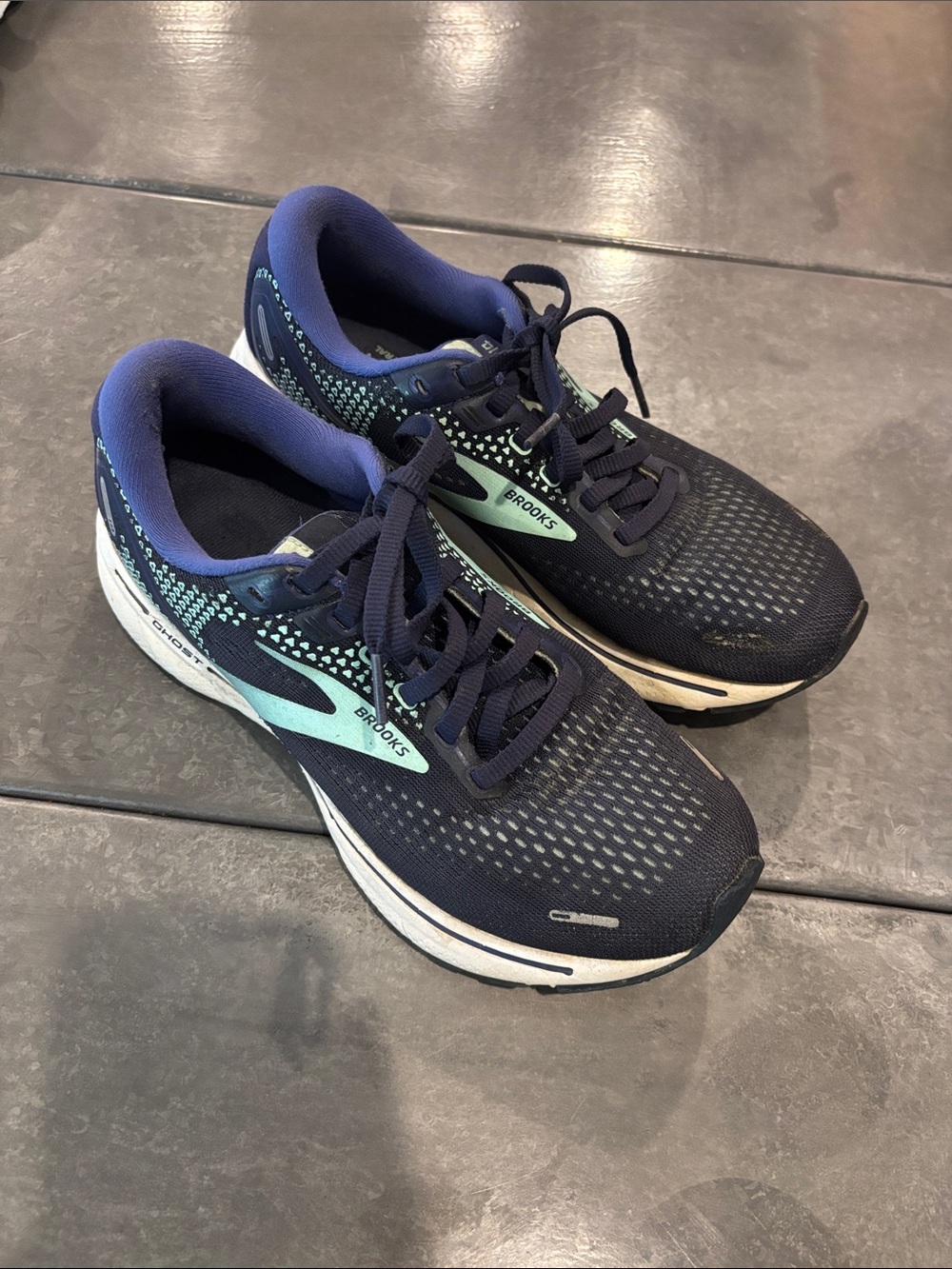 Brooks Women's Athletic Running Shoes - Navy with Teal Accents